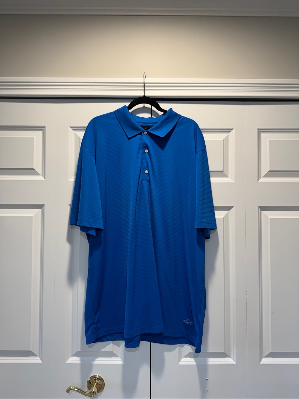 Greg Norman Men's Blue Performance Polo Shirt